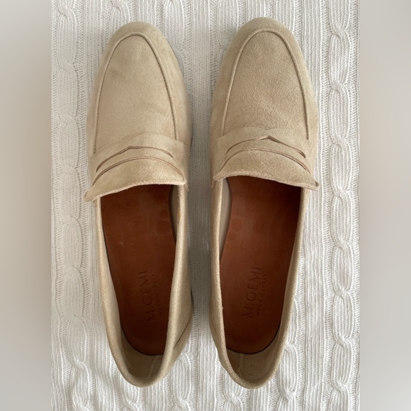 M. Gemi Sacca Donna Classic Italian Loafer in Oatmeal Suede Size EU 39 US 8.5 - Picture 3 of 11
